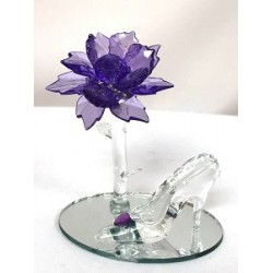 10 Acrylic Flower with High Heel Shoe Favor Bridal Shower Birthday Favor Gift Purple